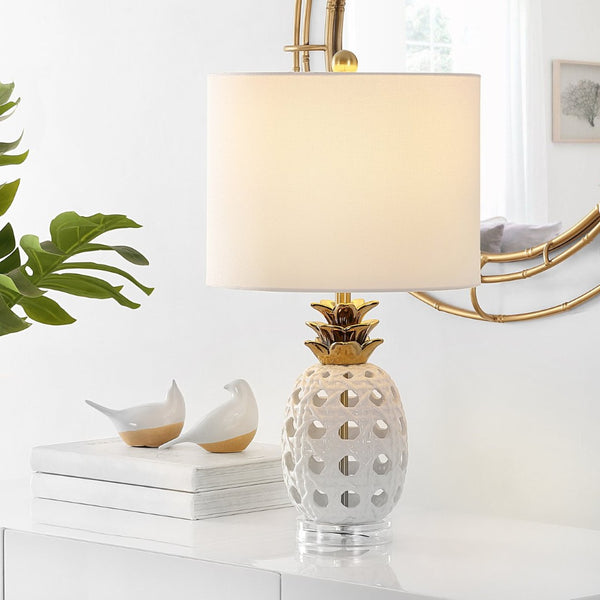Safavieh SONNY, 24-Inch White Ceramic Table Lamp - Elegant Design for Living Rooms, Bedrooms, and Offices TBL4357A