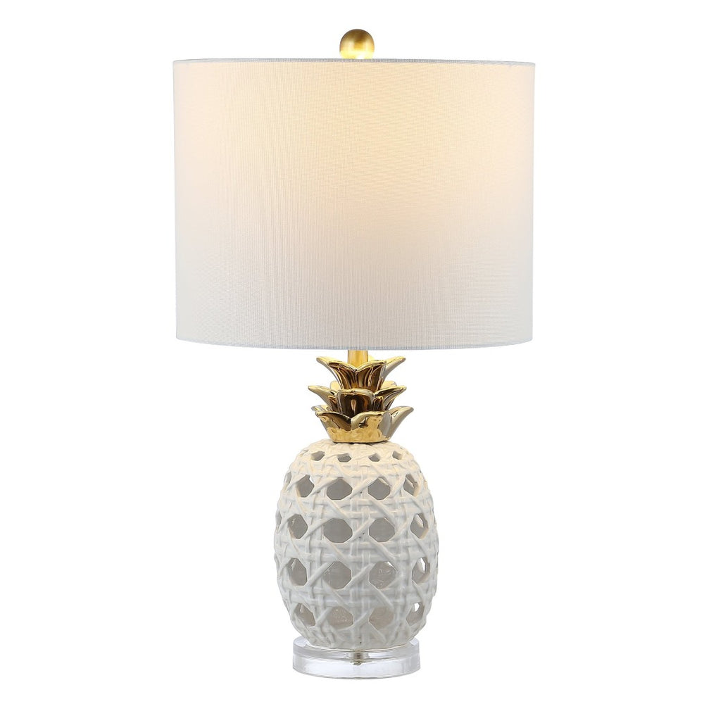 Safavieh SONNY, 24-Inch White Ceramic Table Lamp - Elegant Design for Living Rooms, Bedrooms, and Offices TBL4357A