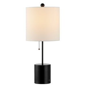 Safavieh DALRA, 25-Inch Black Iron Table Lamp with USB Port – Modern Design for Stylish Desk & Bedside Use TBL4358A