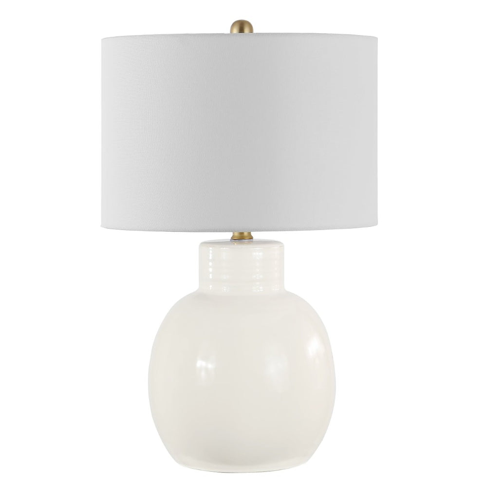 Safavieh SYRA, 24-Inch Ivory Ceramic Table Lamp - Elegant Glow for Living Rooms, Bedrooms & Office Spaces TBL4360A