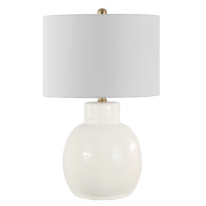 Safavieh SYRA, 24-Inch Ivory Ceramic Table Lamp - Elegant Glow for Living Rooms, Bedrooms & Office Spaces TBL4360A