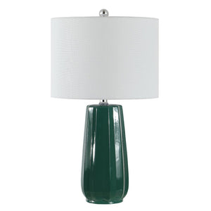 Safavieh YANI, 24.5 Inch Dark Green Ceramic Table Lamp – Elegant Lighting for Modern Home Décor & Style TBL4361A
