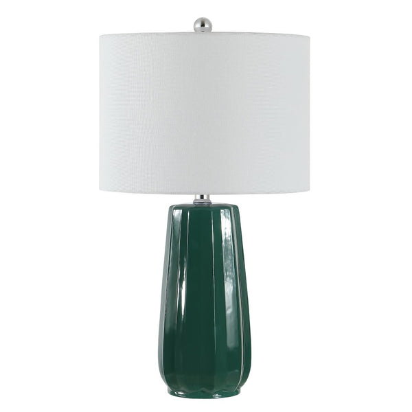 Safavieh YANI, 24.5 Inch Dark Green Ceramic Table Lamp – Elegant Lighting for Modern Home Décor & Style TBL4361A