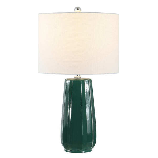 Safavieh YANI, 24.5 Inch Dark Green Ceramic Table Lamp – Elegant Lighting for Modern Home Décor & Style TBL4361A