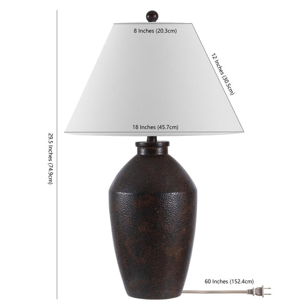 Safavieh RANI, 29.5-Inch Brown Resin Table Lamp - Elegant Ambient Lighting for Modern & Traditional Spaces TBL4365A