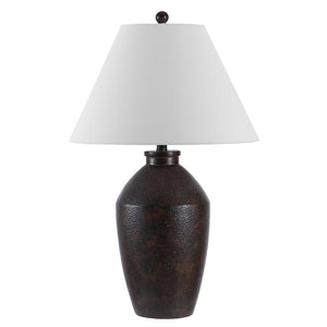 Safavieh RANI, 29.5-Inch Brown Resin Table Lamp - Elegant Ambient Lighting for Modern & Traditional Spaces TBL4365A
