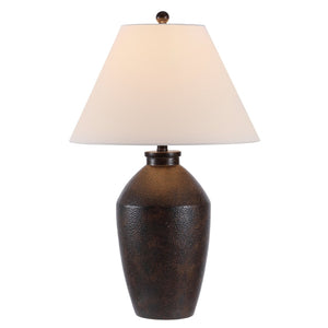 Safavieh RANI, 29.5-Inch Brown Resin Table Lamp - Elegant Ambient Lighting for Modern & Traditional Spaces TBL4365A