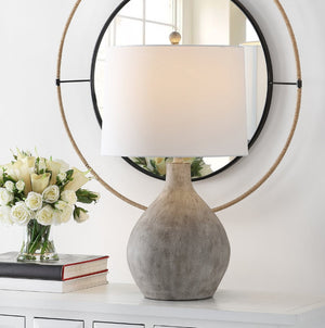 Safavieh TOLEN, 26.25-Inch Grey Resin Table Lamp - Modern Ambient Lighting for Stylish Living Spaces & Offices TBL4366A
