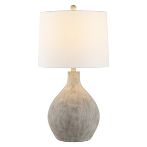 Safavieh TOLEN, 26.25-Inch Grey Resin Table Lamp - Modern Ambient Lighting for Stylish Living Spaces & Offices TBL4366A