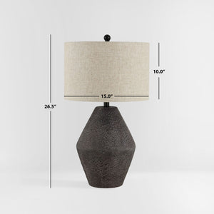 Safavieh ERSTA, 26.5-Inch Brown Resin Table Lamp - Stylish Accent Lighting for Modern & Traditional Spaces TBL4367A