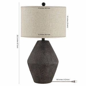 Safavieh ERSTA, 26.5-Inch Brown Resin Table Lamp - Stylish Accent Lighting for Modern & Traditional Spaces TBL4367A