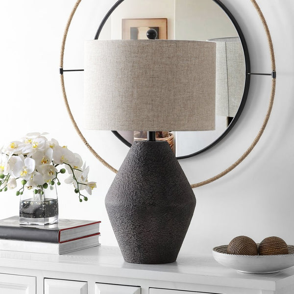 Safavieh ERSTA, 26.5-Inch Brown Resin Table Lamp - Stylish Accent Lighting for Modern & Traditional Spaces TBL4367A