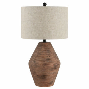 Safavieh DETRIS, Elegant 26.25-Inch Brown Resin Table Lamp for Cozy Ambiance in Any Room – Stylish Lighting Solution TBL4368A