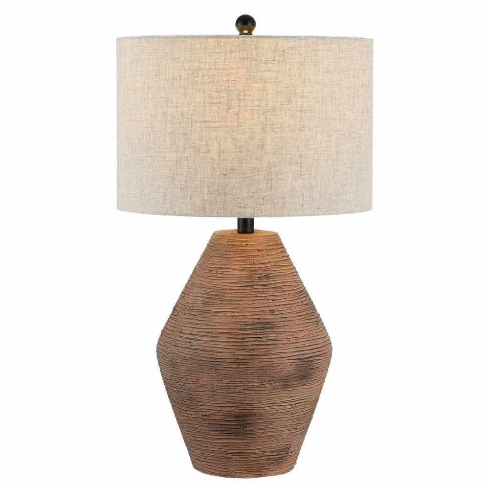 Safavieh DETRIS, Elegant 26.25-Inch Brown Resin Table Lamp for Cozy Ambiance in Any Room – Stylish Lighting Solution TBL4368A