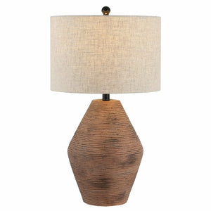 Safavieh DETRIS, Elegant 26.25-Inch Brown Resin Table Lamp for Cozy Ambiance in Any Room – Stylish Lighting Solution TBL4368A