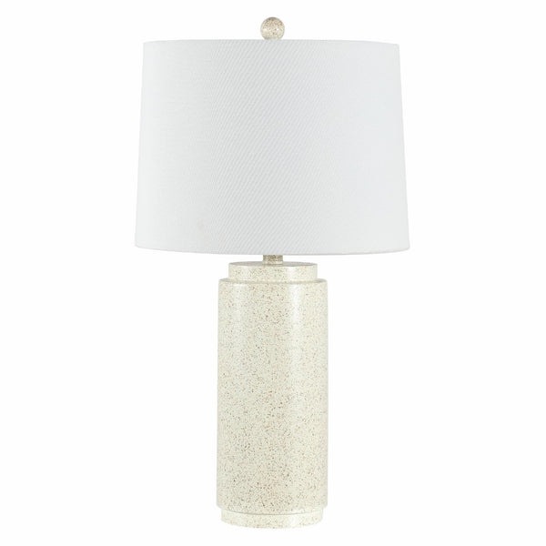 Safavieh SILLA, Elegant 25.5-Inch White/Grey Resin Table Lamp for Modern & Traditional Interiors, Warm Light TBL4371A