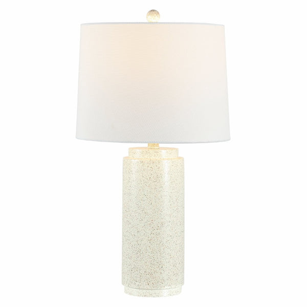 Safavieh SILLA, Elegant 25.5-Inch White/Grey Resin Table Lamp for Modern & Traditional Interiors, Warm Light TBL4371A