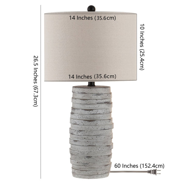 Safavieh ALRON, Elegant 26.5 Inch Grey Resin Table Lamp for Modern Spaces - Stylish Illumination & Design TBL4372A