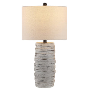 Safavieh ALRON, Elegant 26.5 Inch Grey Resin Table Lamp for Modern Spaces - Stylish Illumination & Design TBL4372A