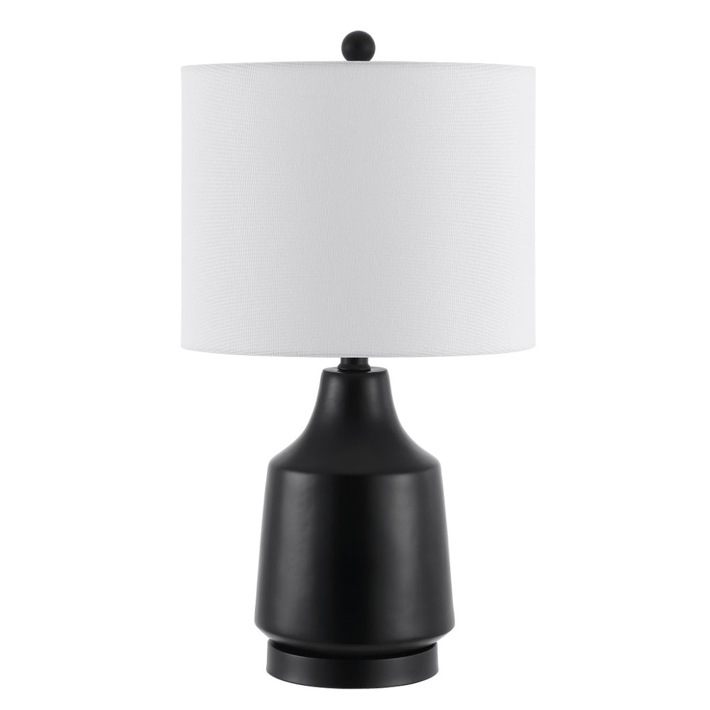 Safavieh ATRIUS, 24-Inch Matte Black Resin and Iron Table Lamp for Modern Home Decor and Ambient Lighting TBL4373A
