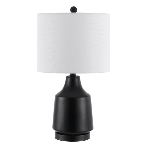 Safavieh ATRIUS, 24-Inch Matte Black Resin and Iron Table Lamp for Modern Home Decor and Ambient Lighting TBL4373A