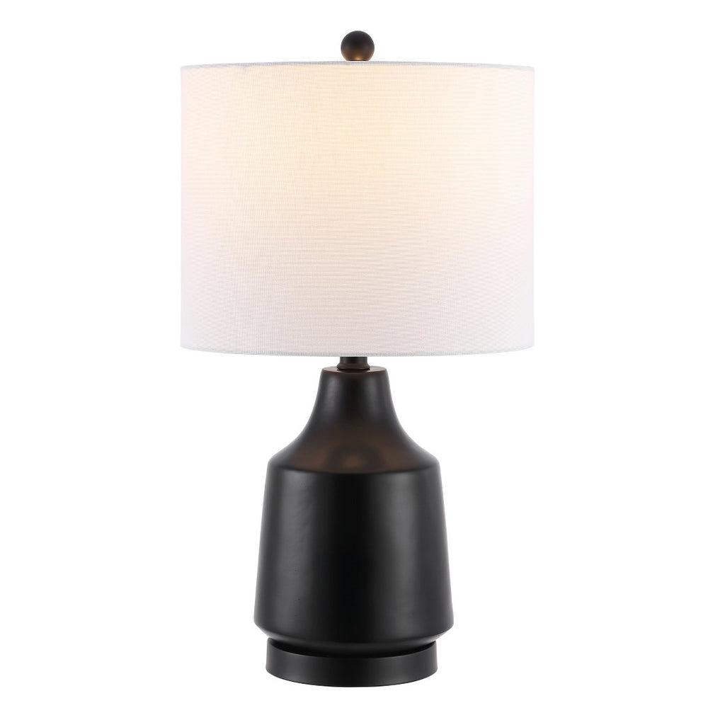 Safavieh ATRIUS, 24-Inch Matte Black Resin and Iron Table Lamp for Modern Home Decor and Ambient Lighting TBL4373A