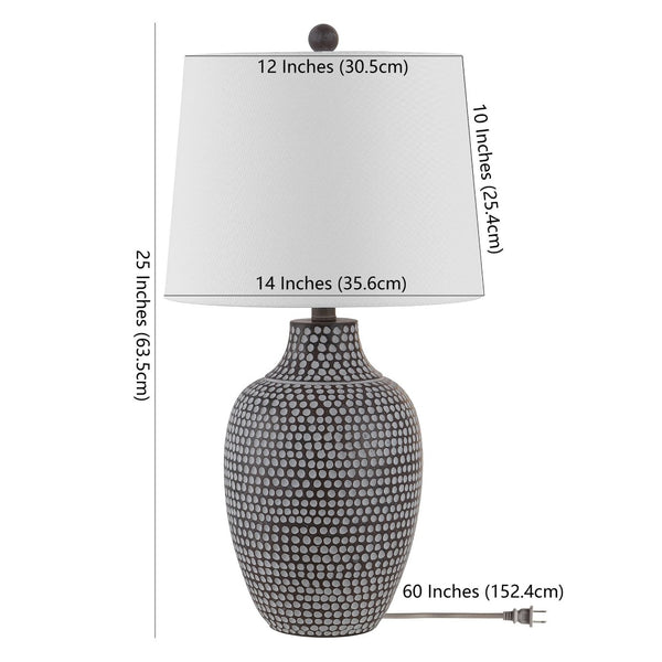 Safavieh RESLER, 25-Inch Brown/White Resin Table Lamp - Elegant Accent for Living Rooms, Bedrooms & Offices TBL4377A
