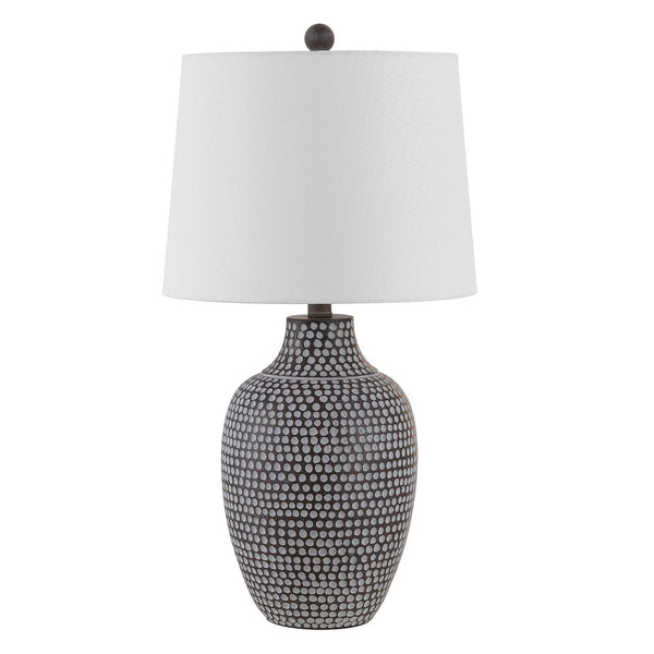 Safavieh RESLER, 25-Inch Brown/White Resin Table Lamp - Elegant Accent for Living Rooms, Bedrooms & Offices TBL4377A