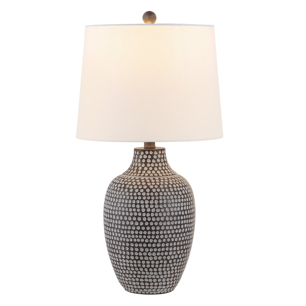 Safavieh RESLER, 25-Inch Brown/White Resin Table Lamp - Elegant Accent for Living Rooms, Bedrooms & Offices TBL4377A