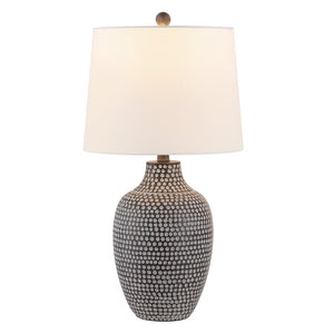 Safavieh RESLER, 25-Inch Brown/White Resin Table Lamp - Elegant Accent for Living Rooms, Bedrooms & Offices TBL4377A