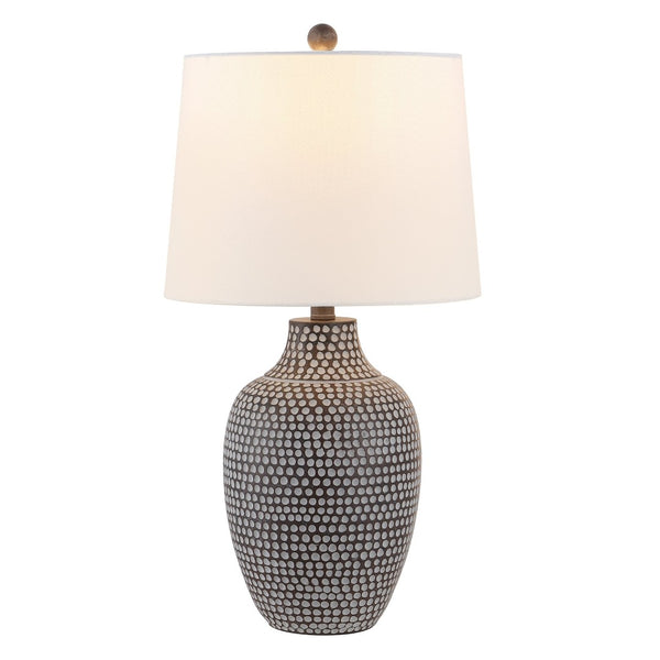 Safavieh RESLER, 25-Inch Brown/White Resin Table Lamp - Elegant Accent for Living Rooms, Bedrooms & Offices TBL4377A