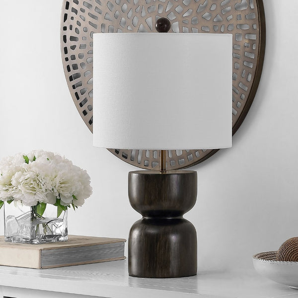 Safavieh LASTRA, 20.5 Inch Dark Brown Resin Table Lamp – Stylish Accent for Cozy Living Rooms & Bedrooms TBL4381A