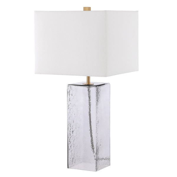Safavieh MEMRIS, 28.5 Inch Grey Glass Table Lamp - Modern Elegance for Any Room, Warm Ambient Lighting & Style TBL4383A