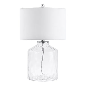 Safavieh JULEN, 24.5 Inch Clear Glass Table Lamp - Modern Elegance with Ambient Lighting for Any Space TBL4384A