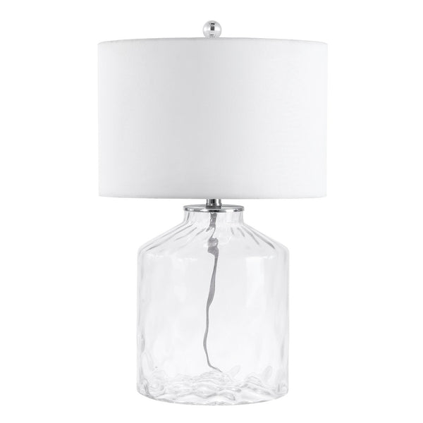 Safavieh JULEN, 24.5 Inch Clear Glass Table Lamp - Modern Elegance with Ambient Lighting for Any Space TBL4384A