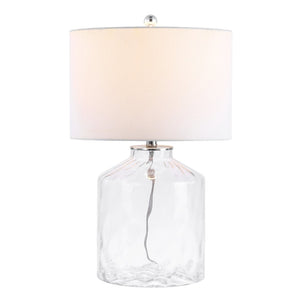 Safavieh JULEN, 24.5 Inch Clear Glass Table Lamp - Modern Elegance with Ambient Lighting for Any Space TBL4384A