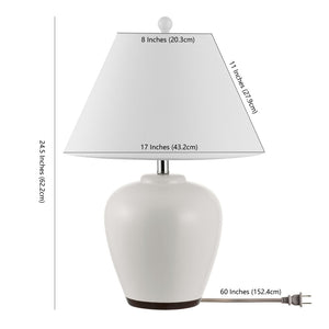 Safavieh ETREN, 24.5-Inch Ivory Ceramic Table Lamp - Elegant Design for Soft Illumination and Stylish Decor TBL4386A