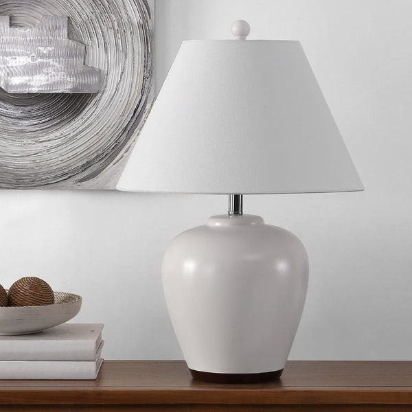 Safavieh ETREN, 24.5-Inch Ivory Ceramic Table Lamp - Elegant Design for Soft Illumination and Stylish Decor TBL4386A