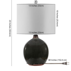 Safavieh WILA, Elegant 23-Inch Brown Ceramic Table Lamp for Timeless Style & Warm Ambient Lighting Decor TBL4387A