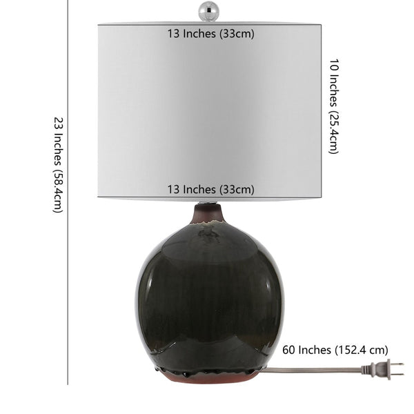 Safavieh WILA, Elegant 23-Inch Brown Ceramic Table Lamp for Timeless Style & Warm Ambient Lighting Decor TBL4387A