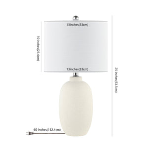Safavieh ZEMA, 25-Inch Ivory Ceramic Table Lamp - Elegant Design for Living Rooms, Bedrooms & Offices TBL4388A