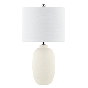 Safavieh ZEMA, 25-Inch Ivory Ceramic Table Lamp - Elegant Design for Living Rooms, Bedrooms & Offices TBL4388A