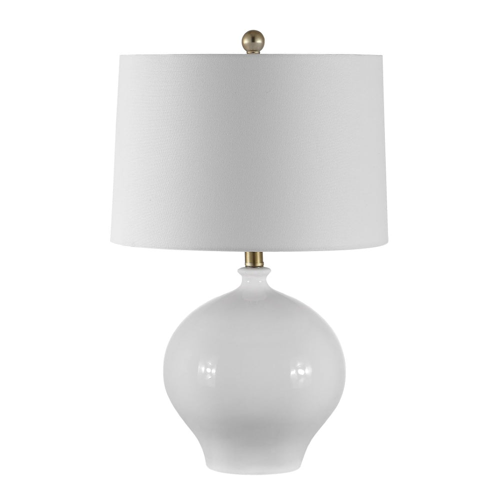 Safavieh KEMLI, 23.5-Inch White Ceramic Table Lamp – Elegant Lighting for Modern & Classic Interiors TBL4394A