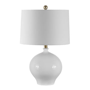 Safavieh KEMLI, 23.5-Inch White Ceramic Table Lamp – Elegant Lighting for Modern & Classic Interiors TBL4394A