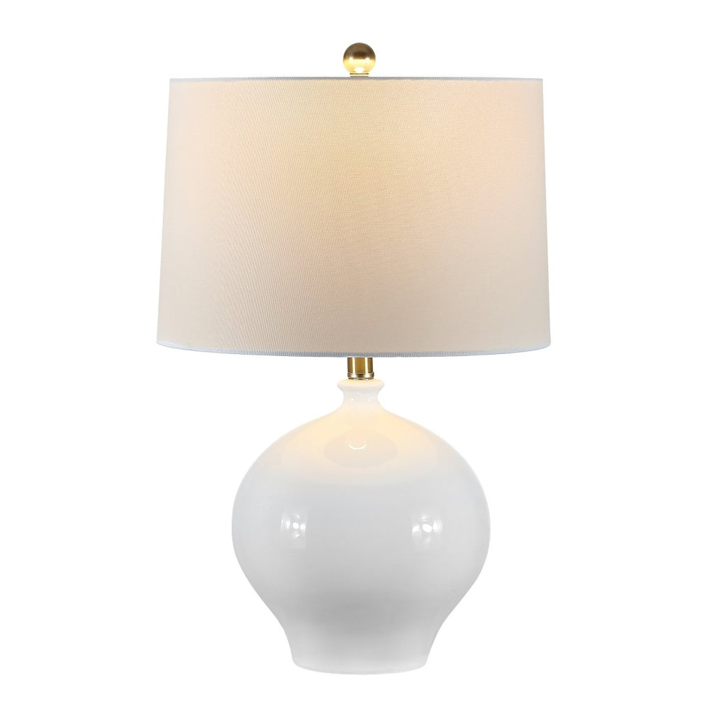 Safavieh KEMLI, 23.5-Inch White Ceramic Table Lamp – Elegant Lighting for Modern & Classic Interiors TBL4394A