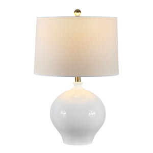 Safavieh KEMLI, 23.5-Inch White Ceramic Table Lamp – Elegant Lighting for Modern & Classic Interiors TBL4394A