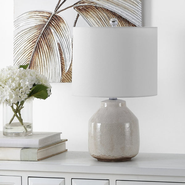 Safavieh TRAKEN, Elegant Antique White Ceramic Table Lamp - 21.5" High for Cozy Ambiance & Timeless Style TBL4396A