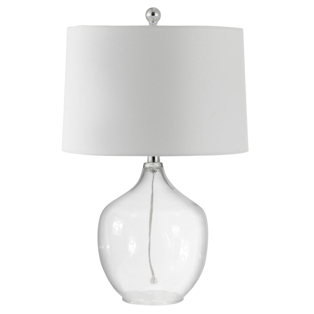Safavieh ORLEN, 23.5-Inch Clear Glass Table Lamp for Modern Decor, Soft Ambient Lighting for Any Room TBL4397A
