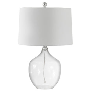 Safavieh ORLEN, 23.5-Inch Clear Glass Table Lamp for Modern Decor, Soft Ambient Lighting for Any Room TBL4397A