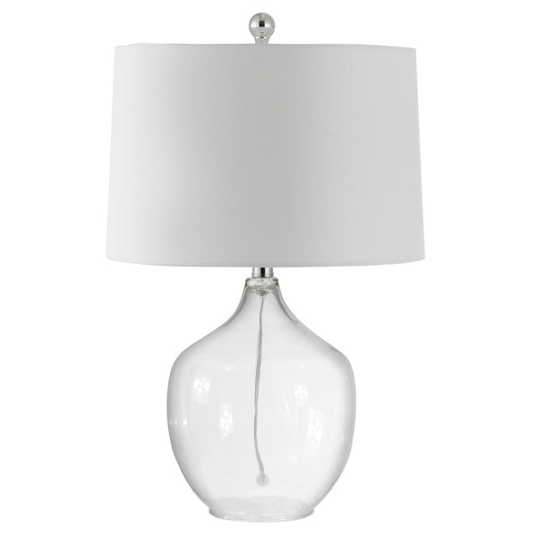 Safavieh ORLEN, 23.5-Inch Clear Glass Table Lamp for Modern Decor, Soft Ambient Lighting for Any Room TBL4397A